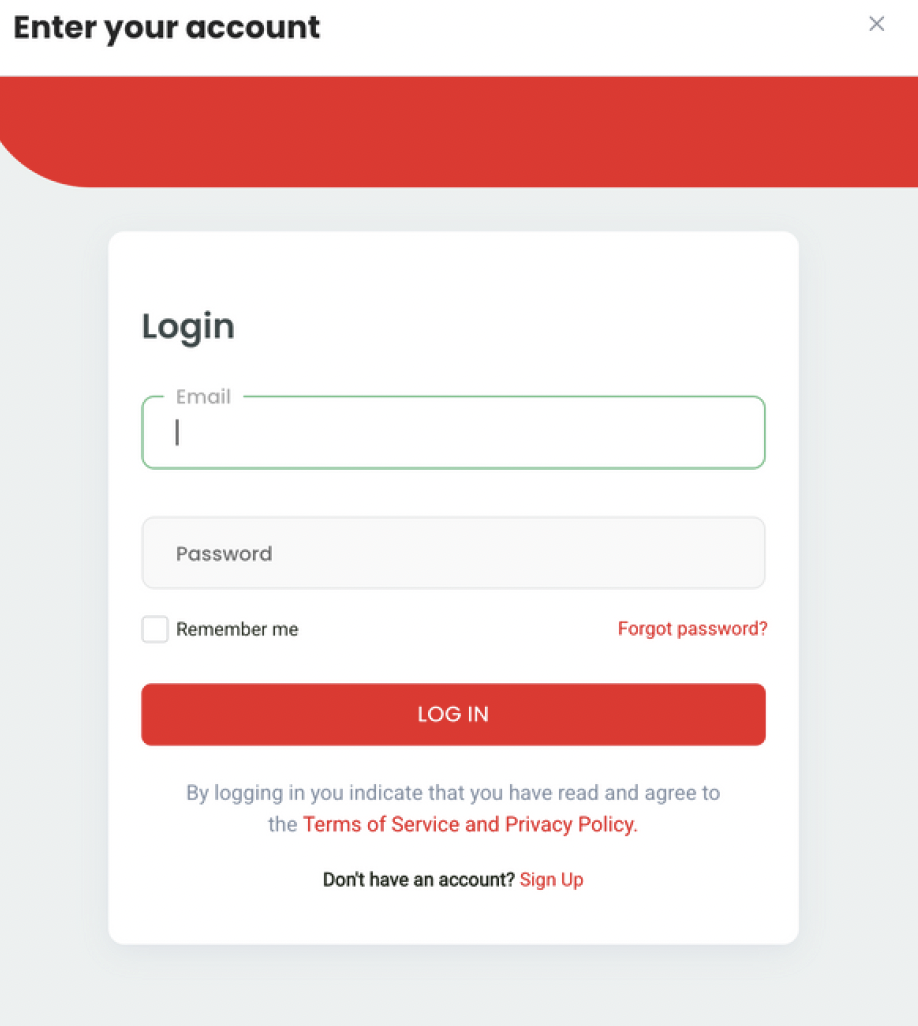 Court Reservation — Step 3: Log in or create your account